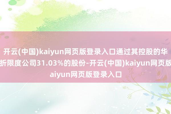 开云(中国)kaiyun网页版登录入口通过其控股的华电国外曲折限度公司31.03%的股份-开云(中国)kaiyun网页版登录入口