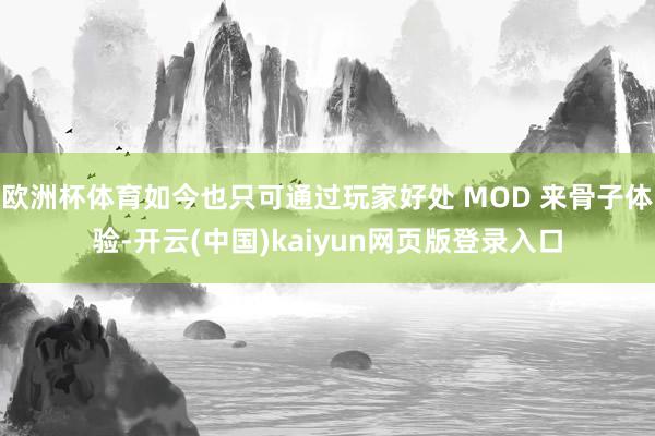 欧洲杯体育如今也只可通过玩家好处 MOD 来骨子体验-开云(中国)kaiyun网页版登录入口